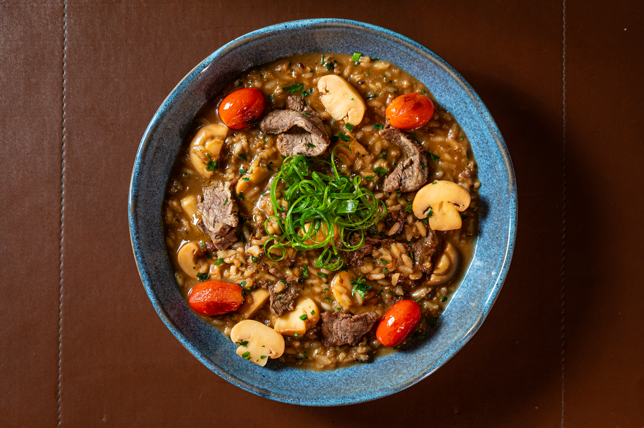 Risoto de Filé Mignon com Champignon